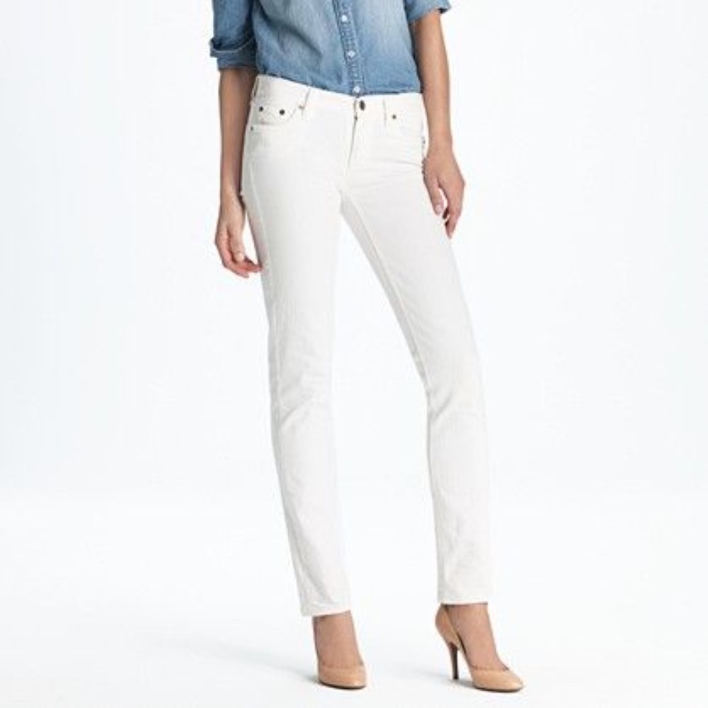J. Crew White Matchstick Jeans Size 26